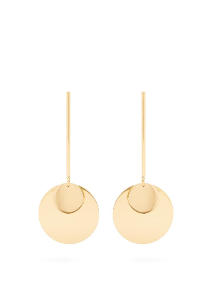 Jil Sander Large-disc Drop Earrings