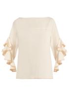 See By Chloé Ruffle-trimmed Crepe Top