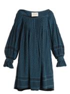 Cecilie Copenhagen Square-neck Scarf-jacquard Cotton Dress