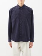 Oliver Spencer - Treviscoe Organic-cotton Corduroy Shirt - Mens - Navy