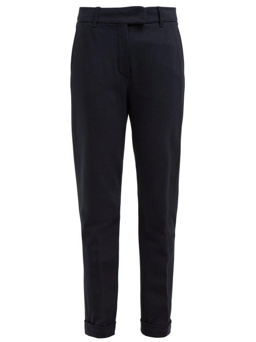 Matchesfashion.com Max Mara Studio - Canosa Trousers - Womens - Navy