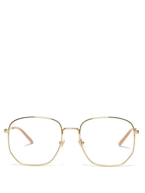 Matchesfashion.com Gucci - Aviator Glasses - Womens - Gold
