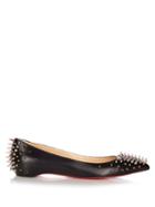 Christian Louboutin Goldoflat Spike-embellished Leather Flats