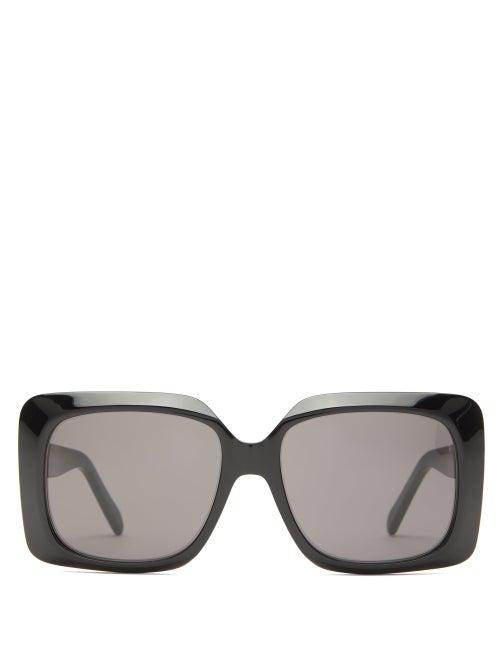 Ladies Accessories Celine Eyewear - Oversized Square Acetate Sunglasses - Womens - Black