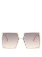 Ladies Accessories Dior - 30montaigne Oversized Square Acetate Sunglasses - Womens - Ivory