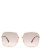 Matchesfashion.com Dior Eyewear - So Stellaire 1 Square Acetate Sunglasses - Womens - Pink Multi