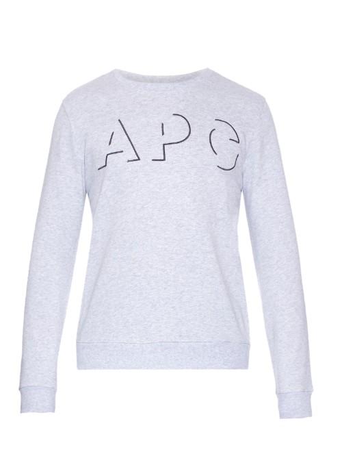 A.p.c. Shadow Logo-embroidered Sweatshirt