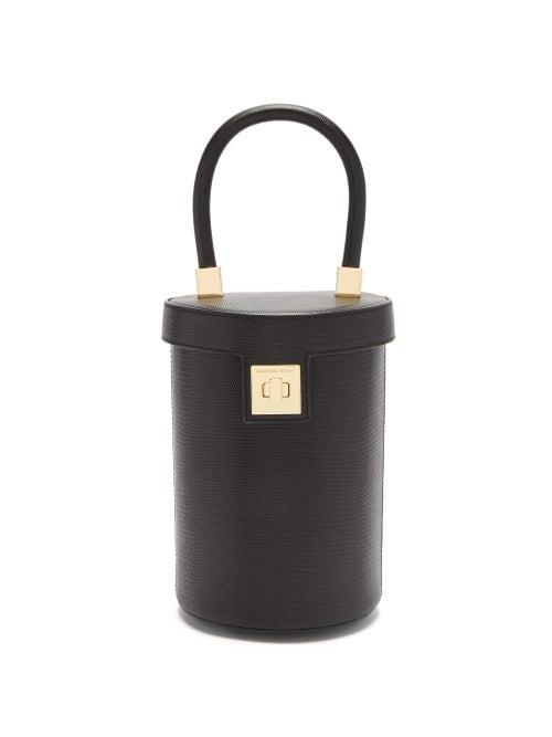 Matchesfashion.com Sparrows Weave - The Cylinder Lizard Effect Leather Bag - Womens - Black