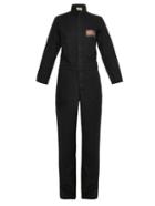 Aries Cat-embroidery Cotton-blend Jumpsuit