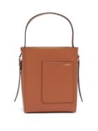 Matchesfashion.com Valextra - Bucket Mini Grained Leather Bag - Womens - Brown