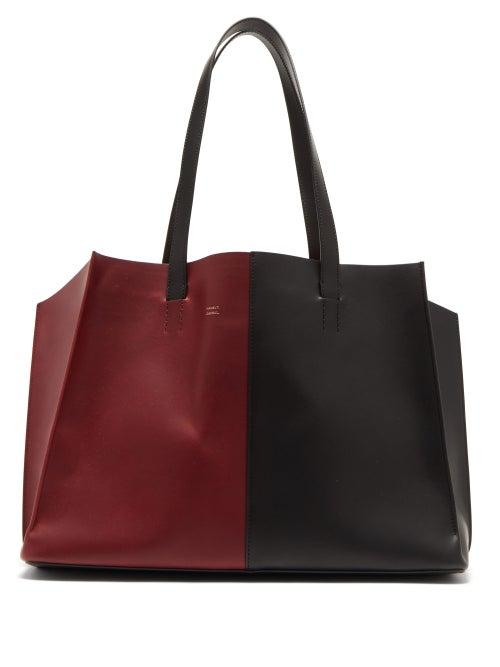 Matchesfashion.com Mansur Gavriel - Multitude Bi-colour Leather Tote Bag - Womens - Burgundy Multi