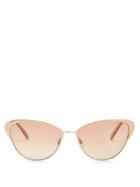 Matchesfashion.com Garrett Leight - Vista 56 Cat Eye Sunglasses - Womens - Rose Gold