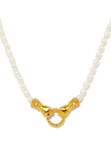 Harris Reed X Missoma - Hands Pearl & 18kt Recycled Gold-plated Necklace - Womens - Pearl