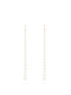 Matchesfashion.com Mizuki - Graduated Diamond, Pearl & 14kt Gold Drop Earrings - Womens - Pearl