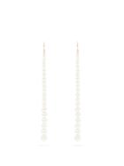 Matchesfashion.com Mizuki - Graduated Diamond, Pearl & 14kt Gold Drop Earrings - Womens - Pearl