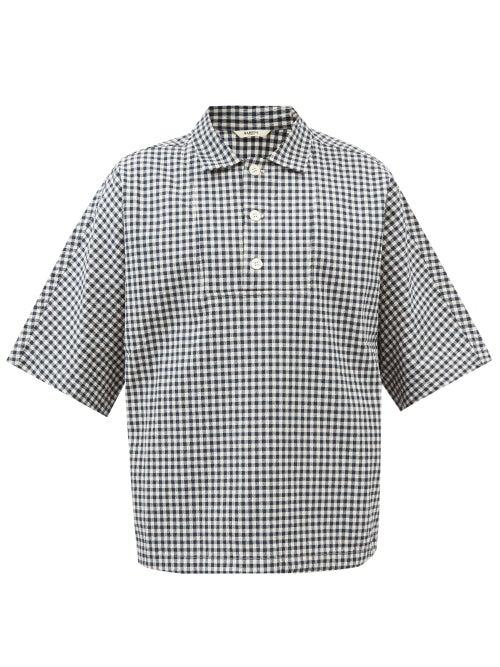 Barena Venezia - Ferigo Cotton-blend Seersucker Popover Shirt - Mens - Navy