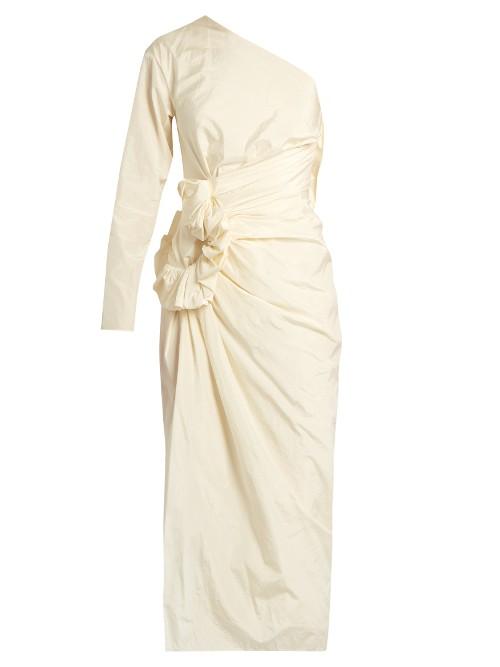 Lanvin One-shouldered Taffeta Dress