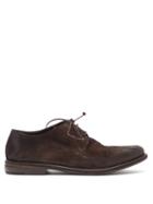 Matchesfashion.com Marsll - Listolo Suede Derby Shoes - Mens - Dark Brown