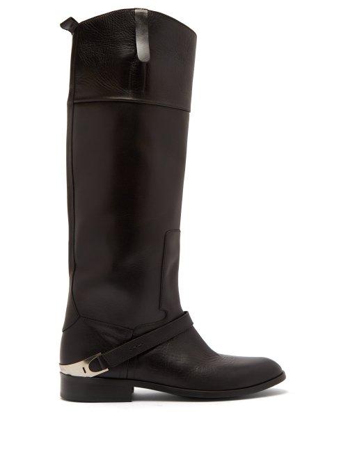 Matchesfashion.com Golden Goose Deluxe Brand - Charlye Leather Knee High Boots - Womens - Black