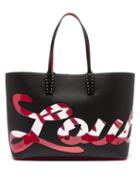 Matchesfashion.com Christian Louboutin - Cabata Pvc Logo Leather Bag - Womens - Black Multi