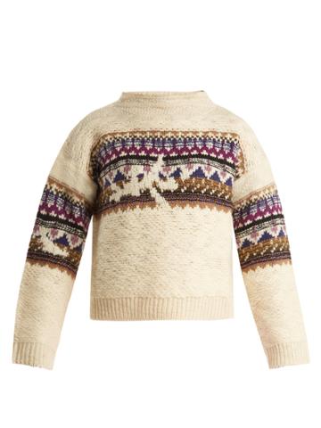 Isabel Marant Étoile Esley High-neck Fair-isle Knit Sweater