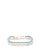 Hermina Athens - Set Of Three Pearl, Howlite & Sea Bamboo Bracelets - Womens - Multi