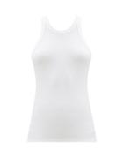 Ladies Rtw Totme - Espera Ribbed Organic Cotton-blend Tank Top - Womens - White