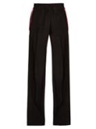 Serena Bute Drawstring Wide-leg Silk Trousers