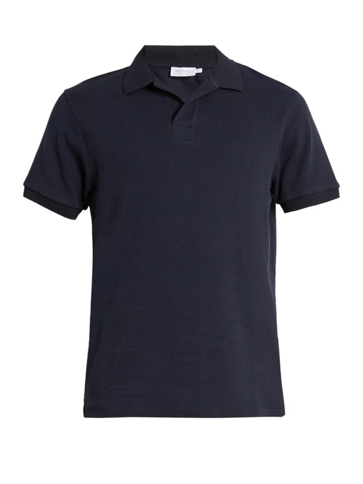 Sunspel Buttonless Cellulock-cotton Polo Shirt