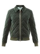 Tom Ford - Quilted Cotton-velvet Jacket - Mens - Dark Green