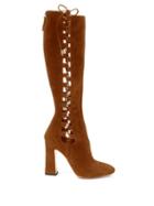 Matchesfashion.com Aquazzura - Medina 105 Suede Knee High Boots - Womens - Tan