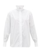 Matchesfashion.com Alexandre Vauthier - Ruffled Cotton Blouse - Womens - White