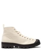 Matchesfashion.com Loewe - Canvas Lace Up Boots - Mens - White Black