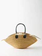 Muu - Sophie Leather-trim Basket Bag - Womens - White Multi