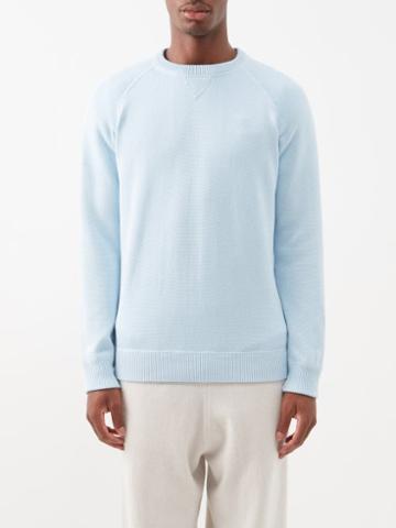 Ghiaia Cashmere - Raglan-sleeve Cotton Sweater - Mens - Blue