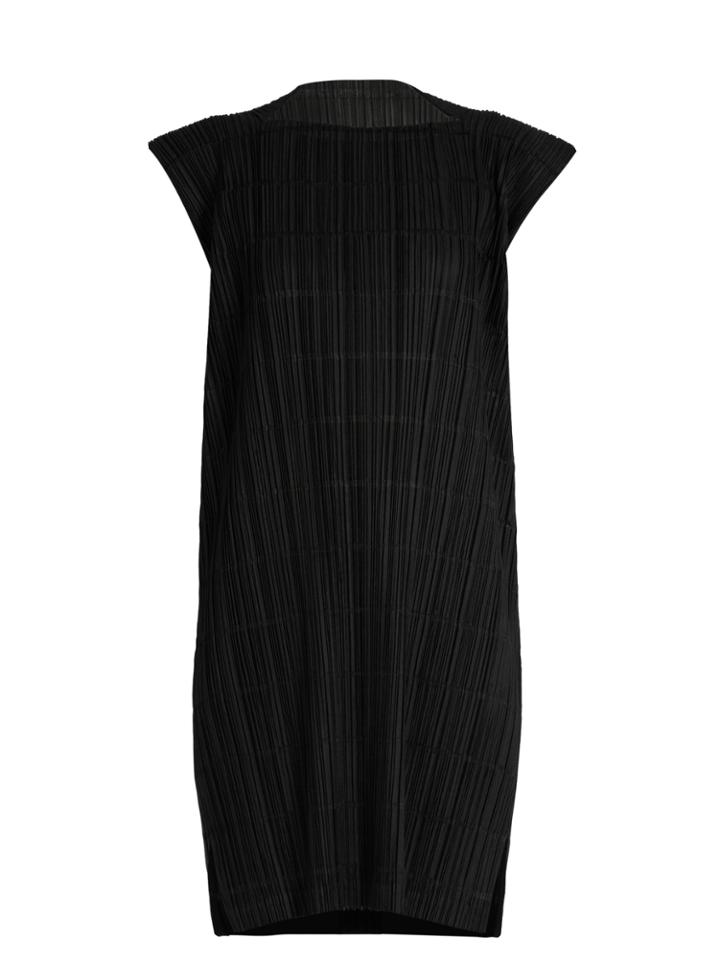 Pleats Please Issey Miyake Pata Pata Capped-sleeve Pleated Dress