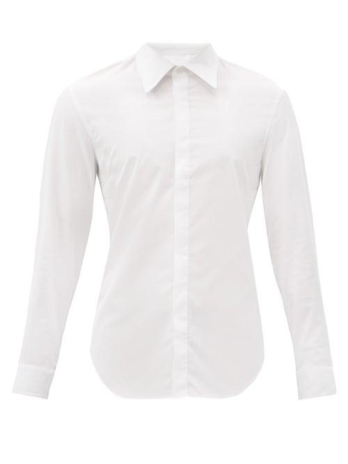 Mens Rtw Maison Margiela - Cotton-poplin Shirt - Mens - White