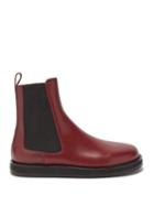 Matchesfashion.com The Row - Gaia Leather Chelsea Boots - Womens - Burgundy