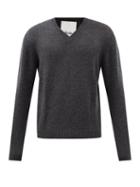 Allude - V-neck Cashmere Sweater - Mens - Grey