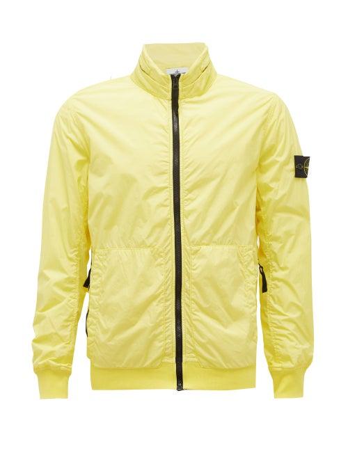 Matchesfashion.com Stone Island - Stowaway-hood Bomber Jacket - Mens - Yellow