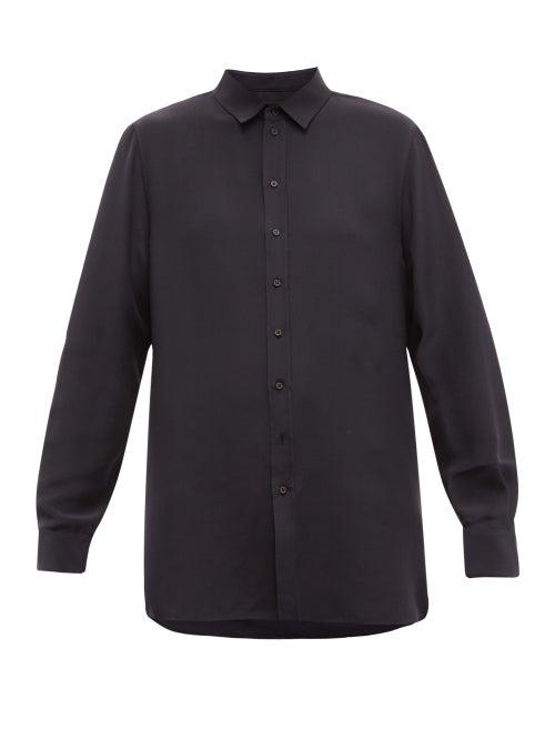 Matchesfashion.com Wardrobe. Nyc - Crepe De Chine Blouse - Womens - Black