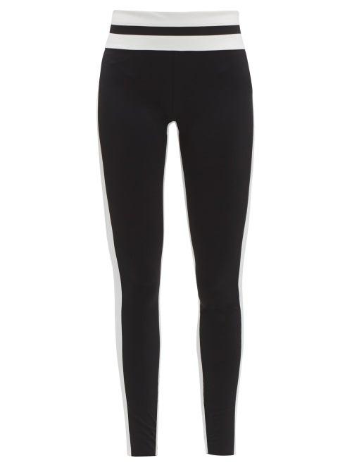 Matchesfashion.com Vaara - Flo Striped Performance Leggings - Womens - Black/white