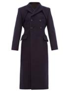 Matchesfashion.com Gmbh - Scandium Double Breasted Wool Blend Coat - Mens - Navy