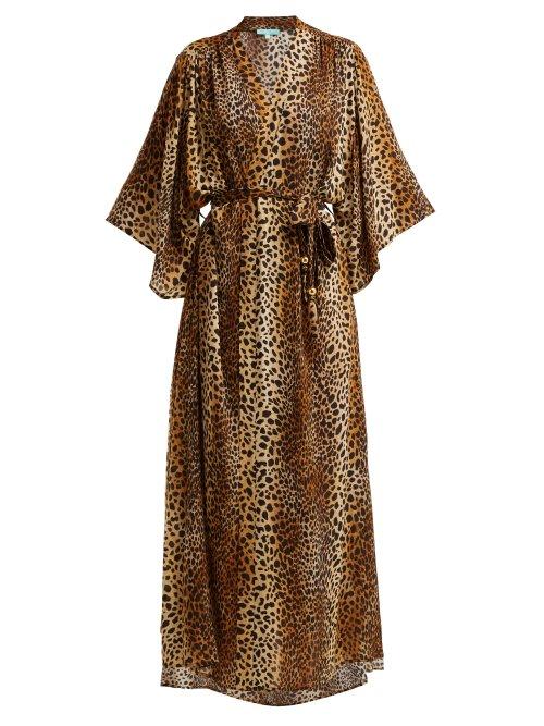 Matchesfashion.com Melissa Odabash - Jules Leopard Print Kimono Kaftan - Womens - Leopard