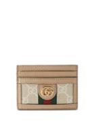 Gucci - Ophidia Gg Plaque Leather Cardholder - Womens - White Multi