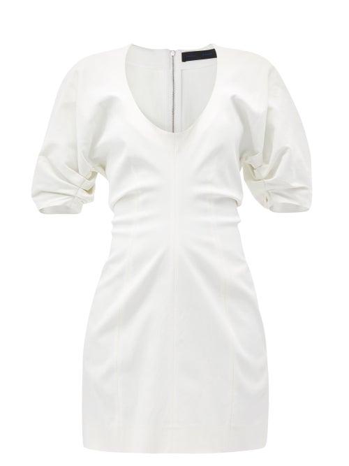 Proenza Schouler - Scoop-neck Technical-blend Mini Dress - Womens - Ivory