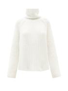 Johnstons Of Elgin - Roll-neck Ribbed Cashmere Sweater - Womens - Cream