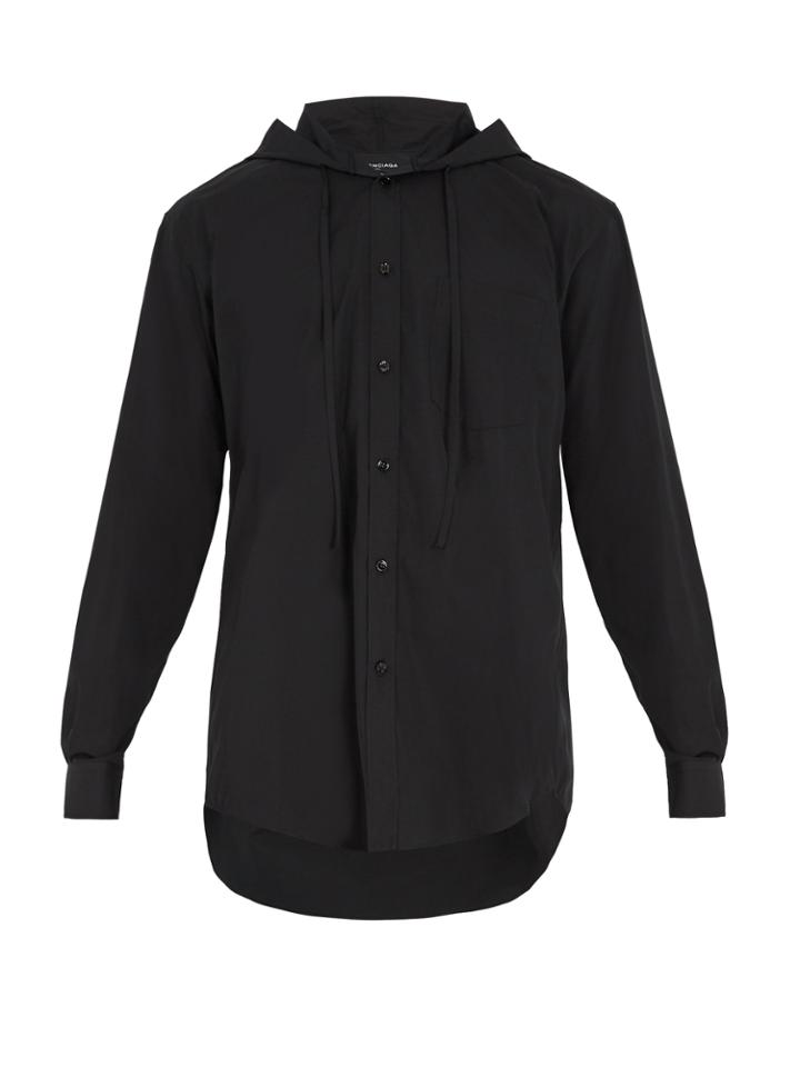 Balenciaga Hooded Cotton-poplin Shirt