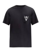Matchesfashion.com South2 West8 - Circle Horn-print Jersey T-shirt - Mens - Black