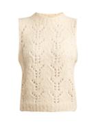 Matchesfashion.com Sea - Ellie Contrast Sleeve Pointelle Sweater - Womens - Cream